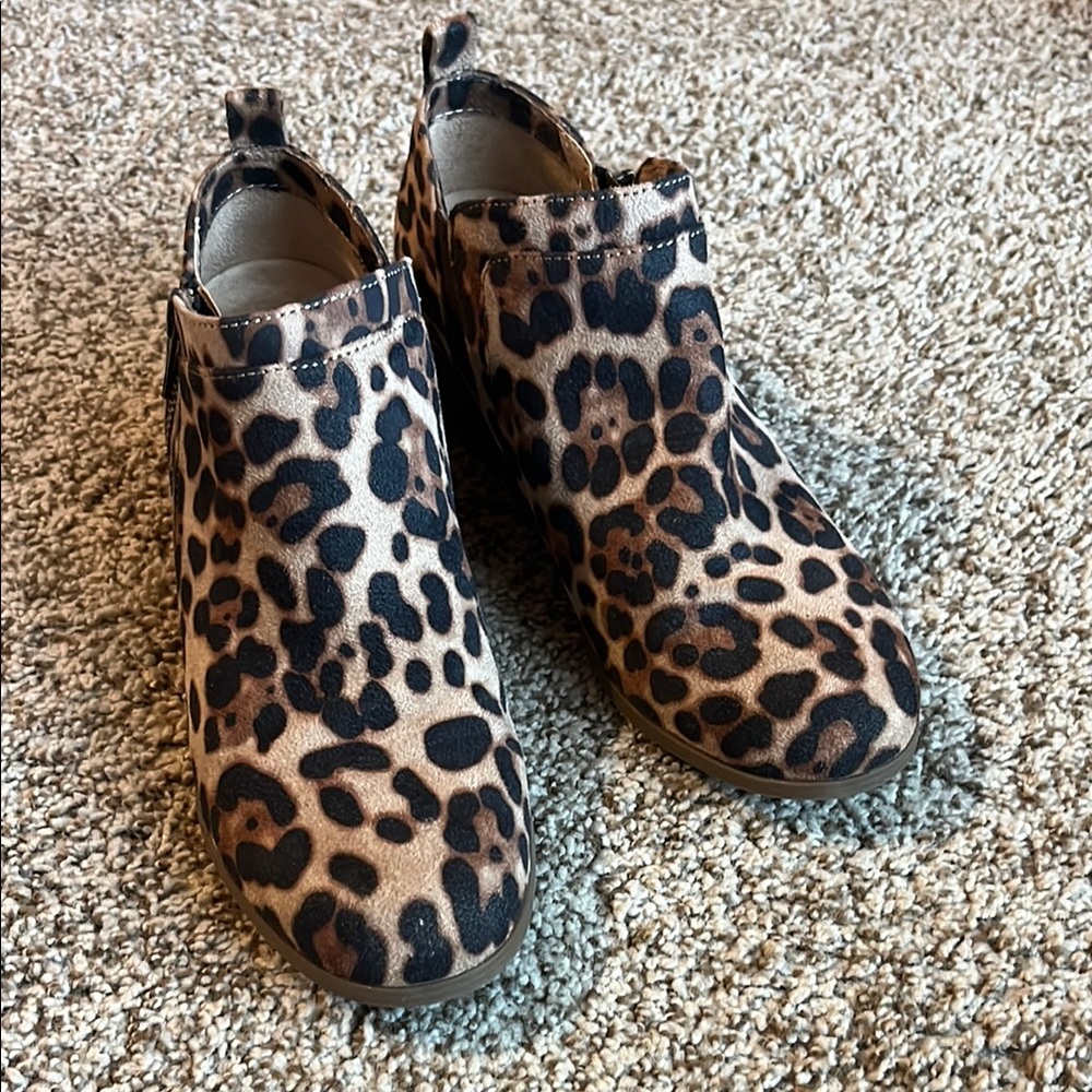 Leopard Print Ankle Boots